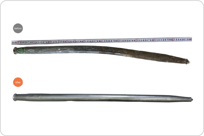 閉塞鋼管杭のメンテナンス事業